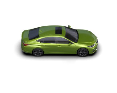 Üç boyutlu illüstrasyon. Modern araba beyaz arkaplanda izole edildi. 