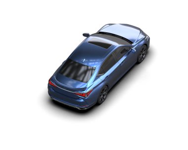 Üç boyutlu illüstrasyon. Modern araba beyaz arkaplanda izole edildi. 