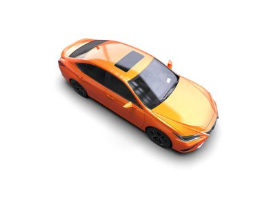 Modern car isolated on white background. 3d rendering - illustration