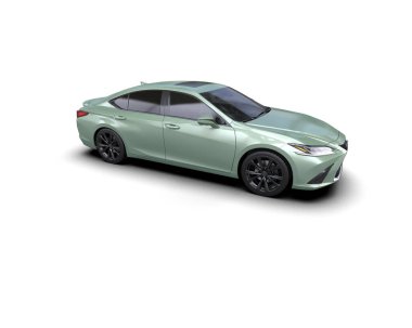 Modern car isolated on white background. 3d rendering - illustration