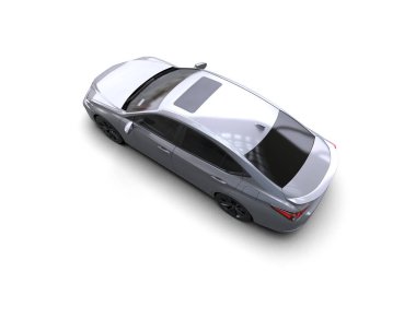 Modern car isolated on white background. 3d rendering - illustration