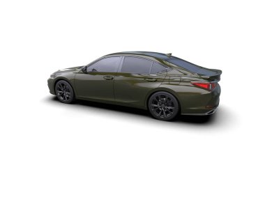 Modern car isolated on white background. 3d rendering - illustration