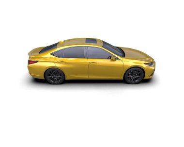 Modern car isolated on white background. 3d rendering - illustration