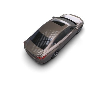 Modern car isolated on white background. 3d rendering - illustration