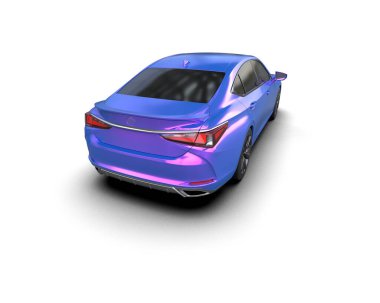 Modern car isolated on white background. 3d rendering - illustration