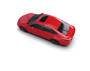 Modern car isolated on white background. 3d rendering - illustration