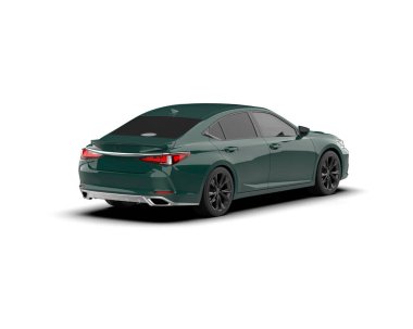 Modern car isolated on white background. 3d rendering - illustration