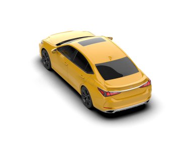 Modern car isolated on white background. 3d rendering - illustration