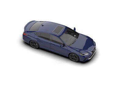 Modern car isolated on white background. 3d rendering - illustration