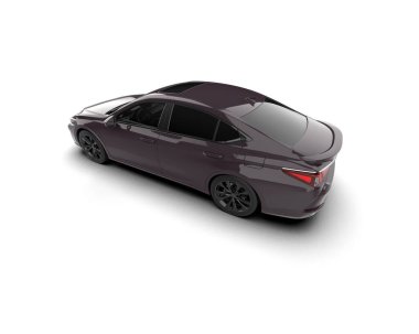 Modern car isolated on white background. 3d rendering - illustration