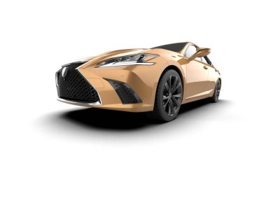 Modern car isolated on white background. 3d rendering - illustration