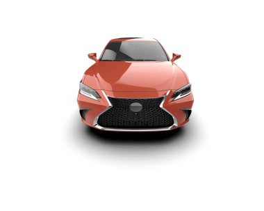 Modern car isolated on white background. 3d rendering - illustration