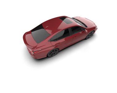 Modern car isolated on white background. 3d rendering - illustration