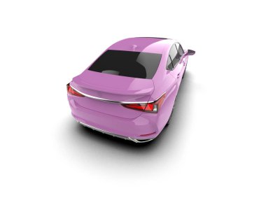 Modern car isolated on white background. 3d rendering - illustration