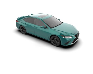 Modern car isolated on white background. 3d rendering - illustration