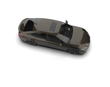 Modern car isolated on white background. 3d rendering - illustration