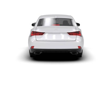 Üç boyutlu illüstrasyon. Modern araba beyaz arkaplanda izole edildi. 