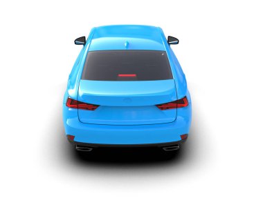 Üç boyutlu illüstrasyon. Modern araba beyaz arkaplanda izole edildi. 