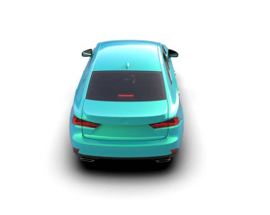 Üç boyutlu illüstrasyon. Modern araba beyaz arkaplanda izole edildi. 