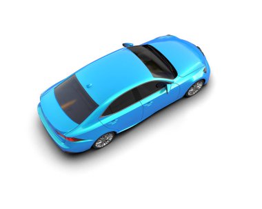 Üç boyutlu illüstrasyon. Modern araba beyaz arkaplanda izole edildi. 