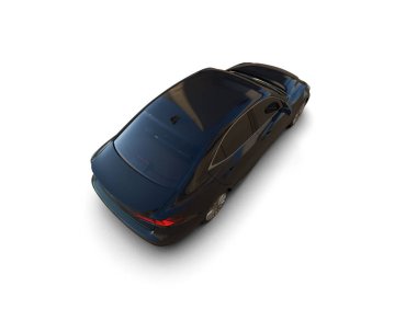 Üç boyutlu illüstrasyon. Modern araba beyaz arkaplanda izole edildi. 