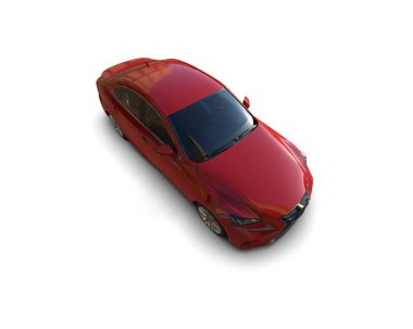 Üç boyutlu illüstrasyon. Modern araba beyaz arkaplanda izole edildi. 