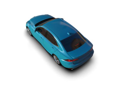 Üç boyutlu illüstrasyon. Modern araba beyaz arkaplanda izole edildi. 