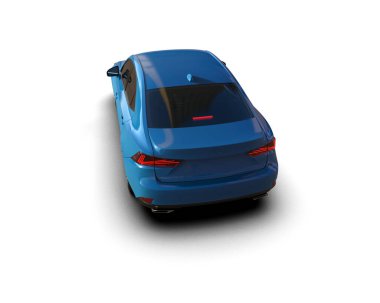 Üç boyutlu illüstrasyon. Modern araba beyaz arkaplanda izole edildi. 