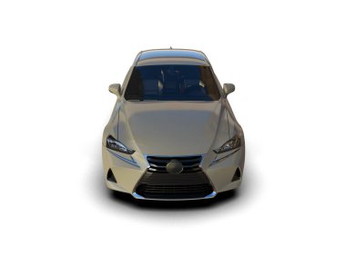 Üç boyutlu illüstrasyon. Modern araba beyaz arkaplanda izole edildi. 