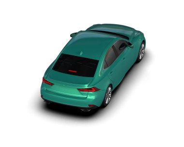 modern araba beyaz arkaplanda izole edildi