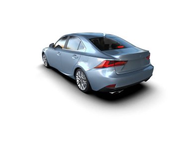 modern araba beyaz arkaplanda izole edildi