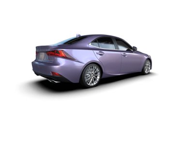 modern araba beyaz arkaplanda izole edildi