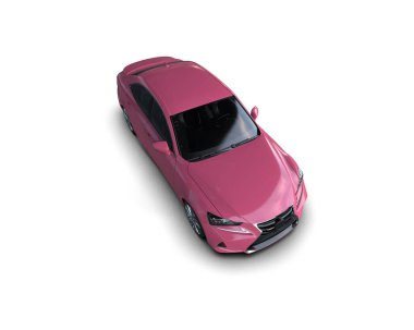 modern araba beyaz arkaplanda izole edildi