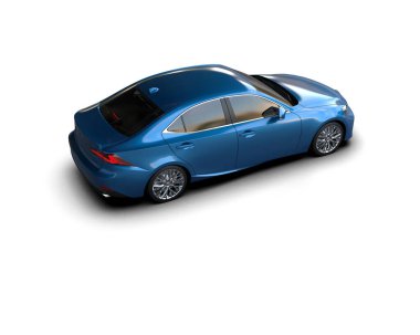 modern araba beyaz arkaplanda izole edildi