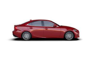 modern araba beyaz arkaplanda izole edildi