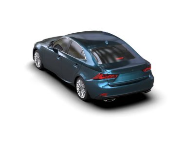 modern araba beyaz arkaplanda izole edildi