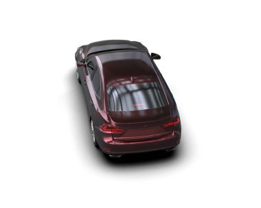 modern araba beyaz arkaplanda izole edildi