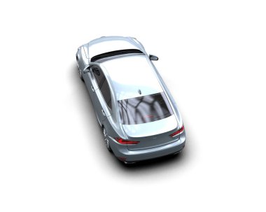 modern araba beyaz arkaplanda izole edildi