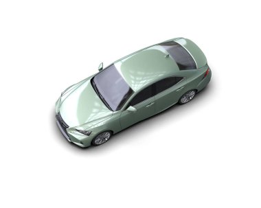 modern araba beyaz arkaplanda izole edildi