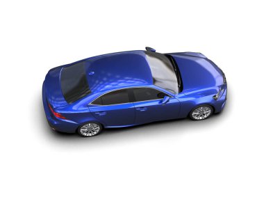 modern araba beyaz arkaplanda izole edildi