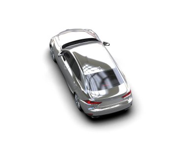 modern araba beyaz arkaplanda izole edildi