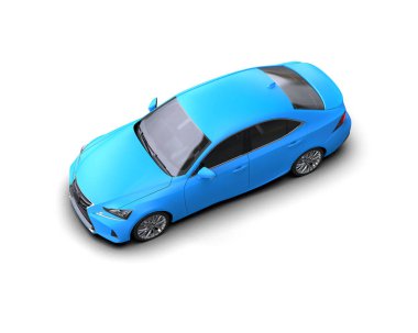 modern araba beyaz arkaplanda izole edildi