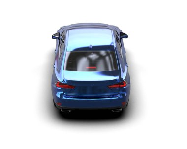 modern araba beyaz arkaplanda izole edildi