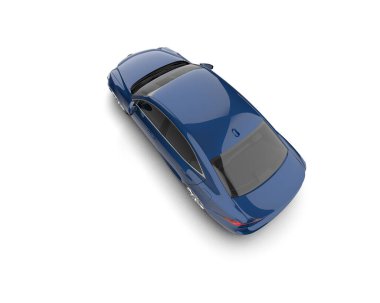 Modern araba beyaz arka planda izole edilmiş. 3d resimleme