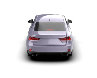 Modern araba beyaz arka planda izole edilmiş. 3d resimleme