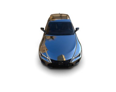 Modern araba beyaz arka planda izole edilmiş. 3d resimleme