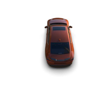 Modern araba beyaz arka planda izole edilmiş. 3d resimleme