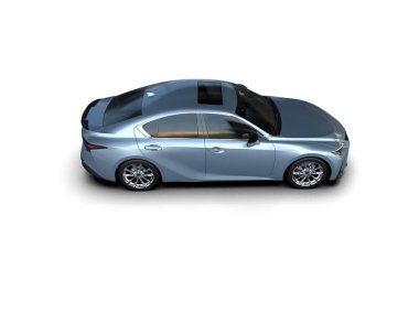 Modern araba beyaz arka planda izole edilmiş. 3d resimleme