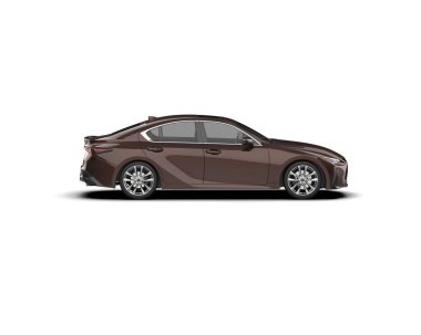 Modern araba beyaz arka planda izole edilmiş. 3d resimleme