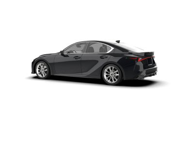 Modern araba beyaz arka planda izole edilmiş. 3d resimleme